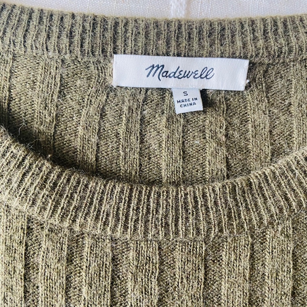 Madewell Green Merino Relaxed Crewneck Sweater - Picture 4 of 5
